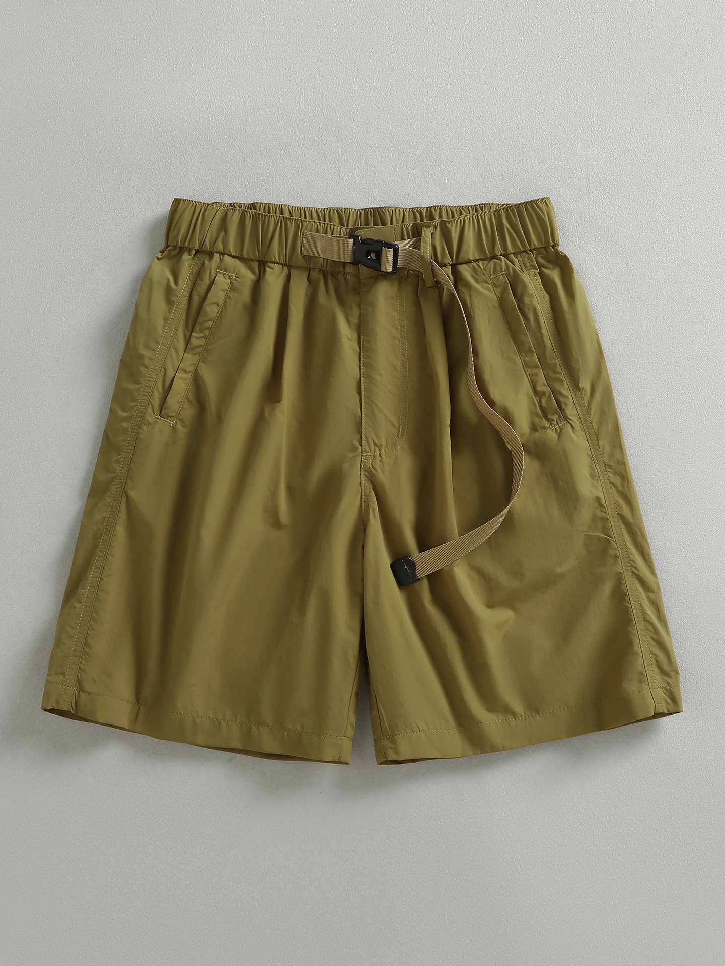 Outdoor Casual Elastic Waist Shorts Men's Summer Vintage Japanese Style Quick Dry Loose Five-Quarter Length Workwear Trousers
