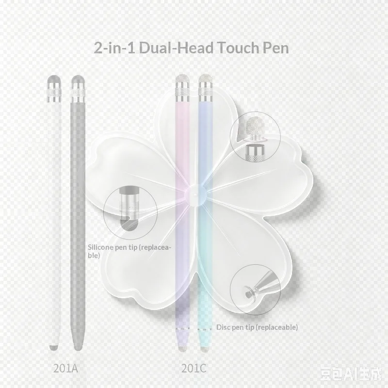Mesh Fiber Capacitive Stylus Pen Double Nib Touch Screen Pens Drawing Pen For Universal Capacitive Screen Smart Phone Tablet