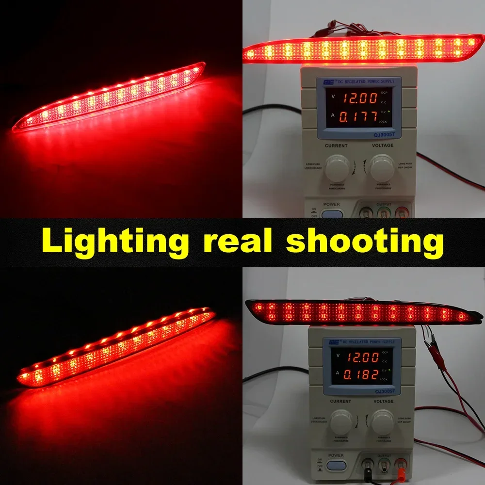 2pcs For Mazda3 Mazda 3 2010 2011 2012 2013 Red/Black Smoked Lens LED Bumper Reflector Tail Brake Light For MAZDASPEED3 - Image 4