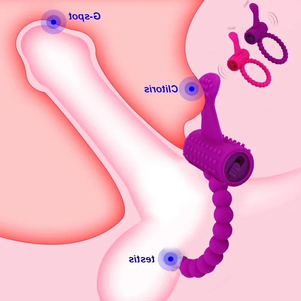 Cincin getar Penis lidah seks dewasa mainan seksi untuk wanita Bdsm stimulasi klitoris intens pria gigi penunda ejakulasi pria