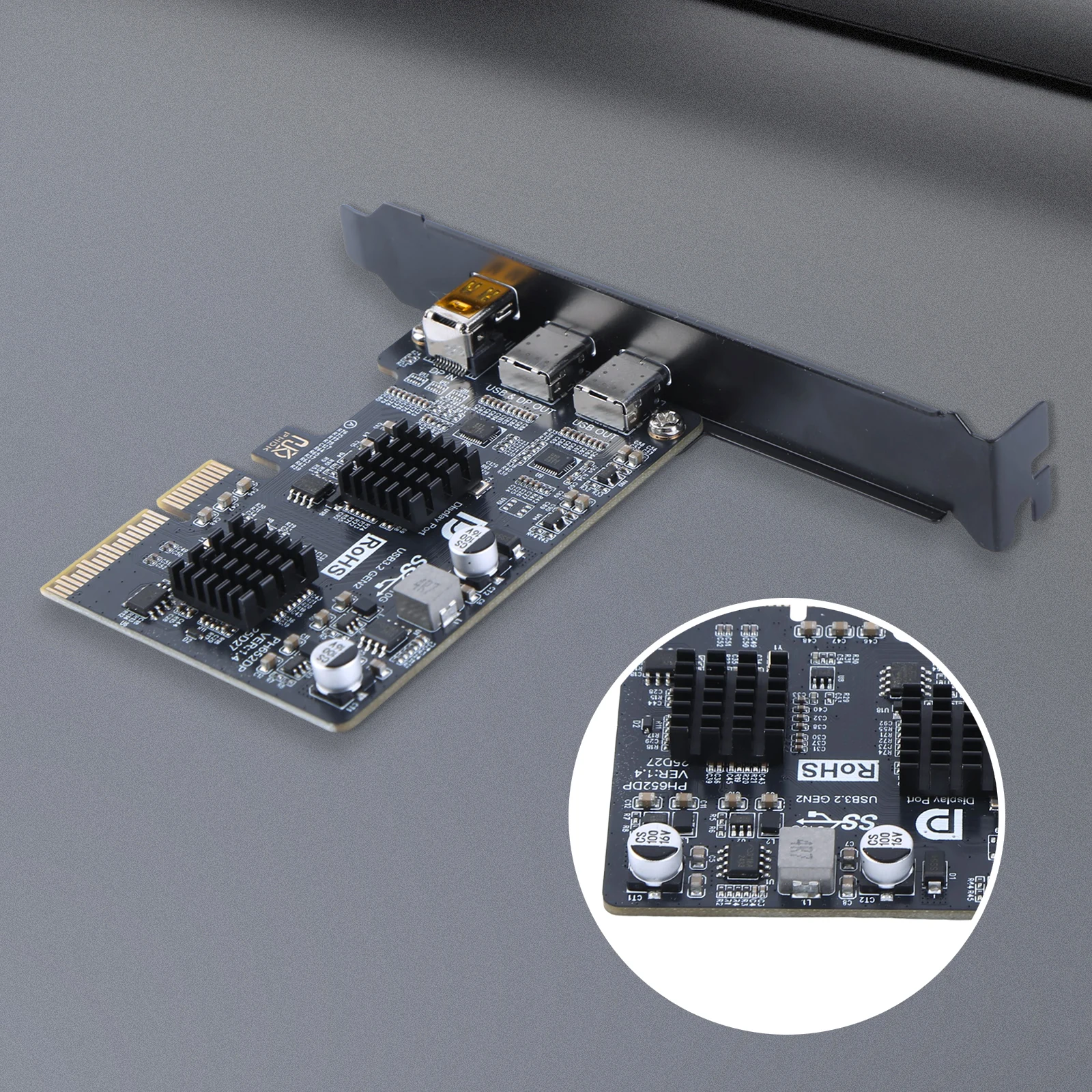 

Type-C Expansion Card ASM3142 Controller DP 4K Video Adapter Converter Dual USB-C Port Docking Station Supports DP Video