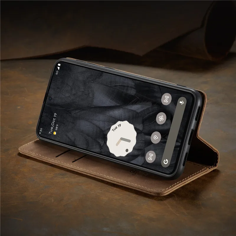 CaseMe Hochwertige Retro Magnetische Flip-Lederhülle für Google Pixel 10A 11 Pro XL 7 6 Pro Brieftaschen-Cover Pixel 8A 9a Handyhülle – Detail 13