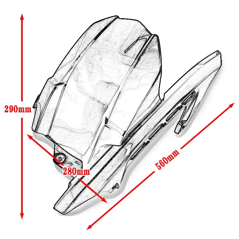 For Kawasaki Z900 2017 2018 2019 2020 2021 2022 2023 Motorcycle Rear Fender Mudguard Hugger Flap Splash Guard