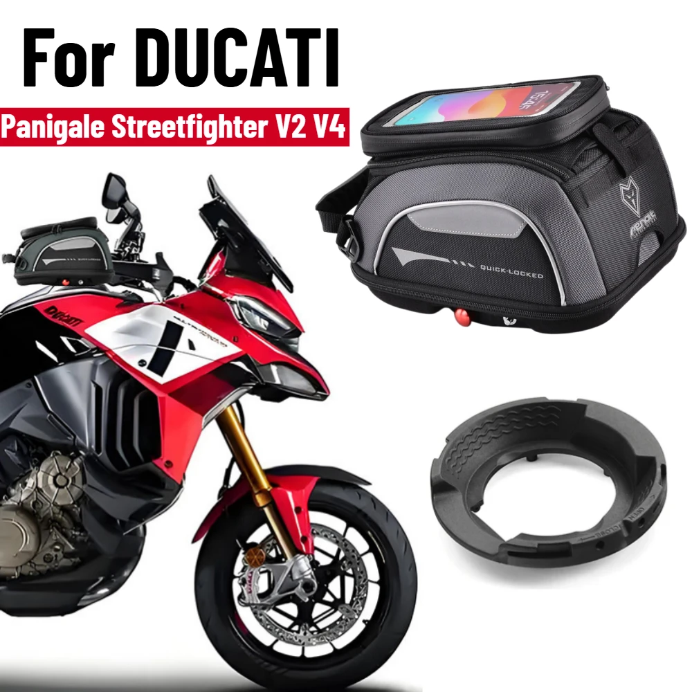 Сумка на бак для DUCATI Panigale V2 V4 Speciale Streetfighter V4S с поворотным замком, противоугонная, водонепроницаемая, для топ-кейса.