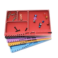 RC Car Truck Aluminum Alloy Magnetic Screw Tray Storage Container Ring Electronic Parts Screw Beads Organizer Tray