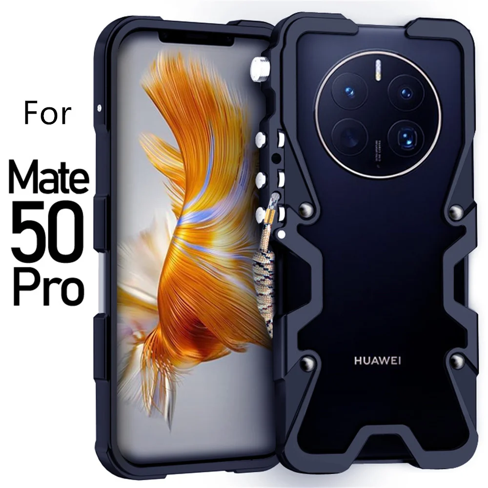 Shockproof Metal Armor Case For Huawei Mate 50 Pro Case Luxury Aluminum Cover Funda For Huawei Mate 40 Pro 60 Pro + 50 RS CAse