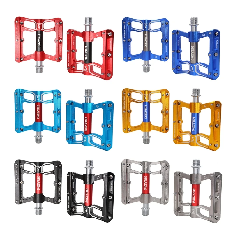 1Pair Mountain Bike Non-slip Flat Pedals Aluminum Alloy 3 Sealed Bearings Pedals TOP quality