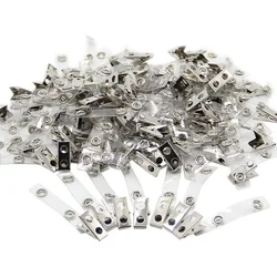 Accesorios de soporte de insignia, Clip transparente para etiqueta de identificación, nombre, Clip de soporte de insignia, agujeros dobles, Clips de tarjeta para Asistente de tienda de personal
