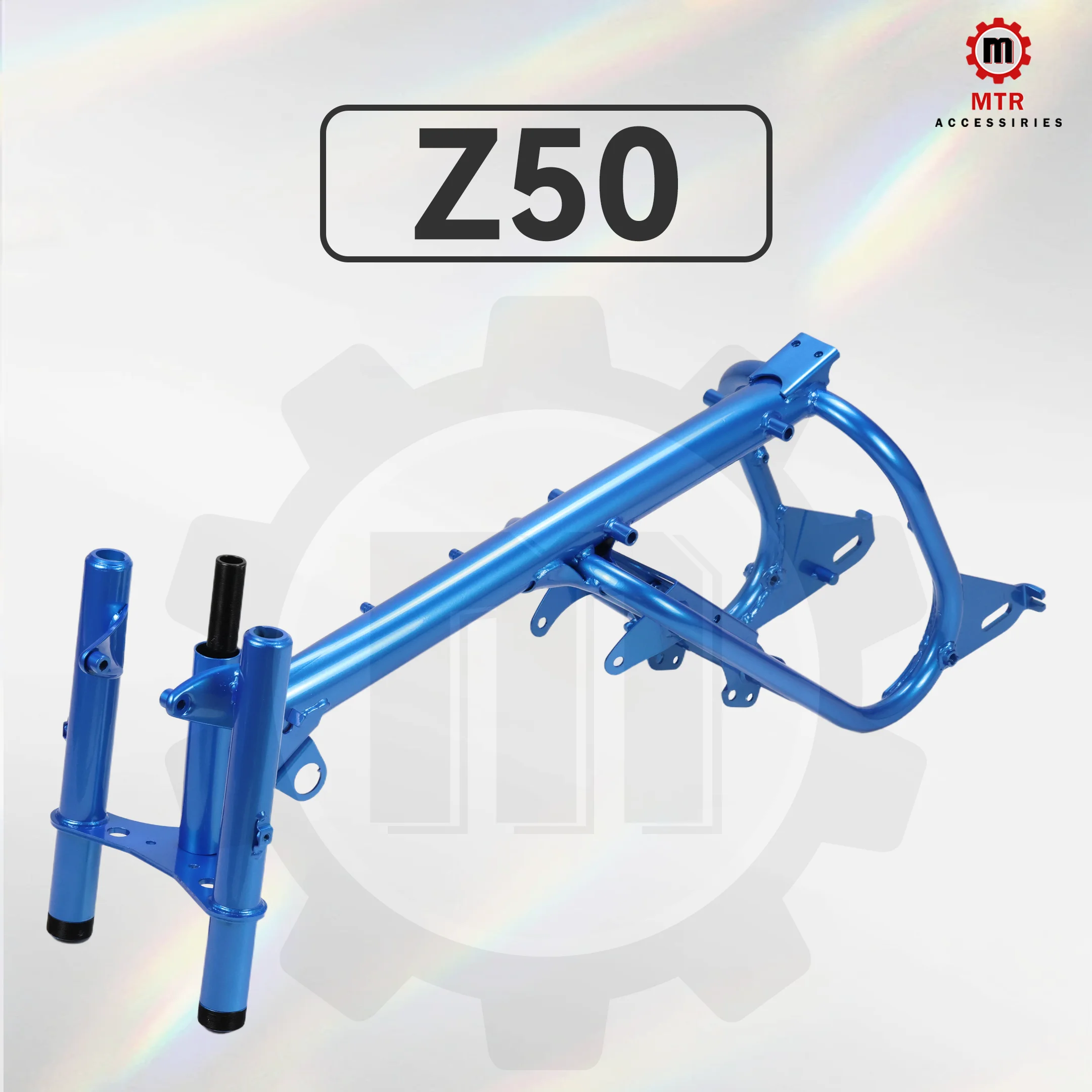 K2 Frame Kit Z50 K2 Front Fork Kit Blue Metal Frame K2 Frame Without Battery Mount for Z50 K2 Motorcycles