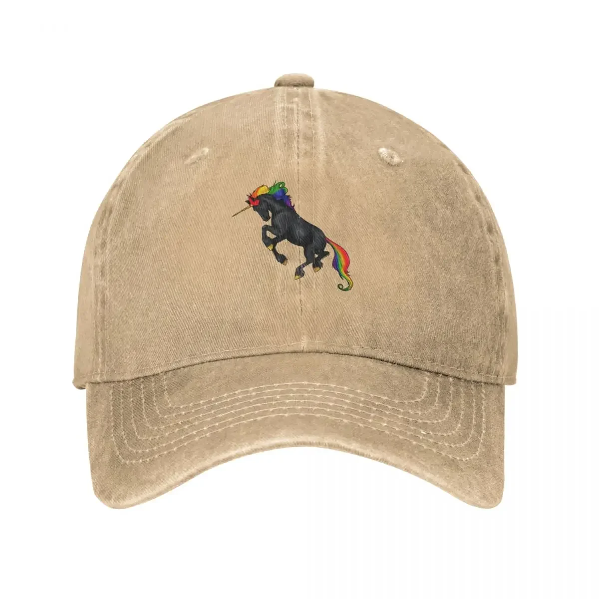 Rainbow Pride Unicorn - Dark Cowboy Hat fashionable Hat Man Luxury Ball Cap Women Caps Men'S Hat