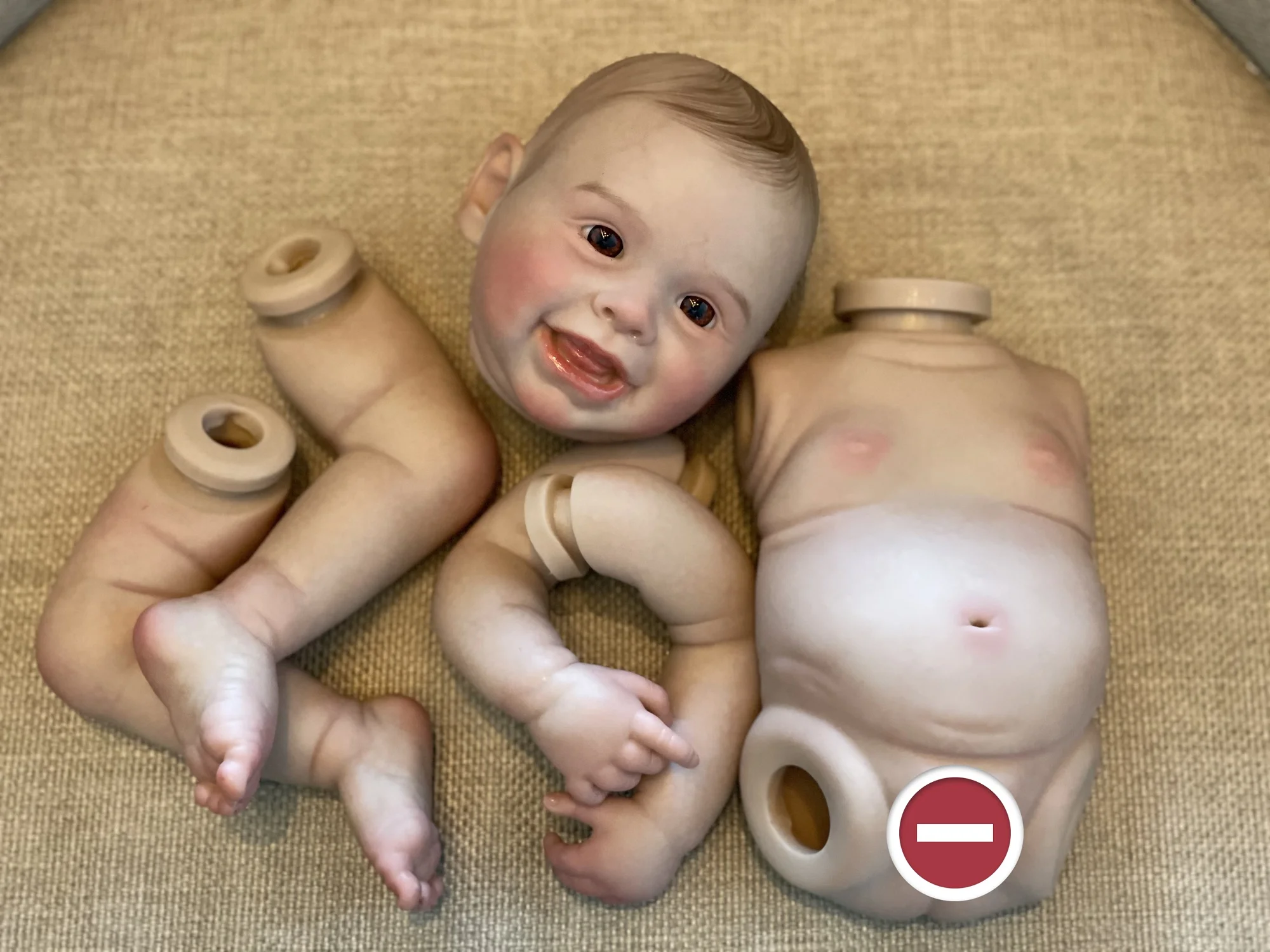 50cm Cuddly Harper Bebe Reborn Boy and Girl  Full Body Silicone Vinyl With Artist Oil Painted Skin Lifelike Real Reborn Dolls