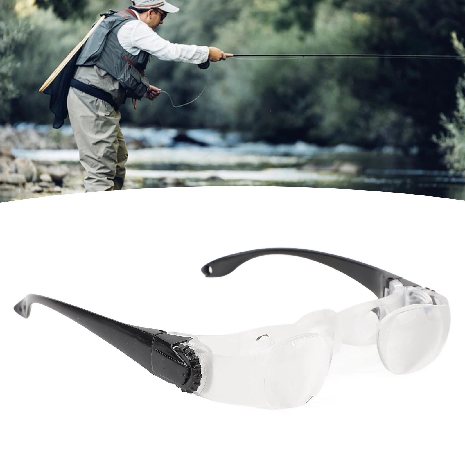 Portable HD Glasses Fishing Hands Free Binoculars Telescope 4X Magnification for Outdoor Hunting Bird Watching Fishing Concerts