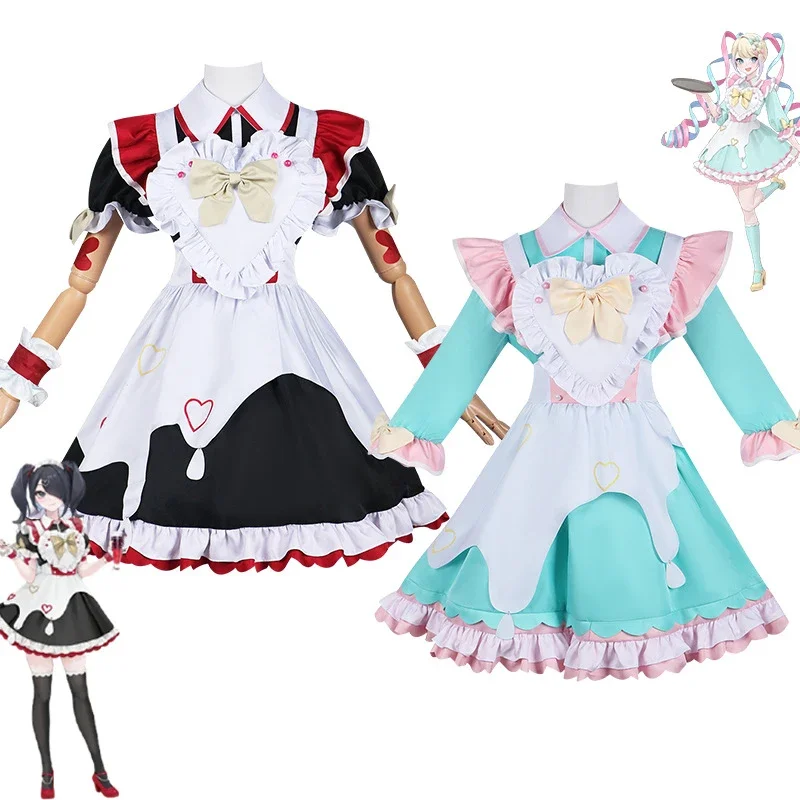 Game Needy Girl Overdose KAnge Tangtang Cosplay Costume Lolita Dress Anime Maid Outfit Woman Party Carnival Halloween Costume