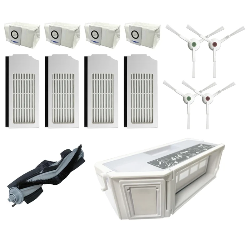 

ABZA-For Ecovacs Deebot X1 OMNI Turbo Robot Main Brush Side Brush HEPA Filter Mop Pad Dust Box Replacement Spare Parts