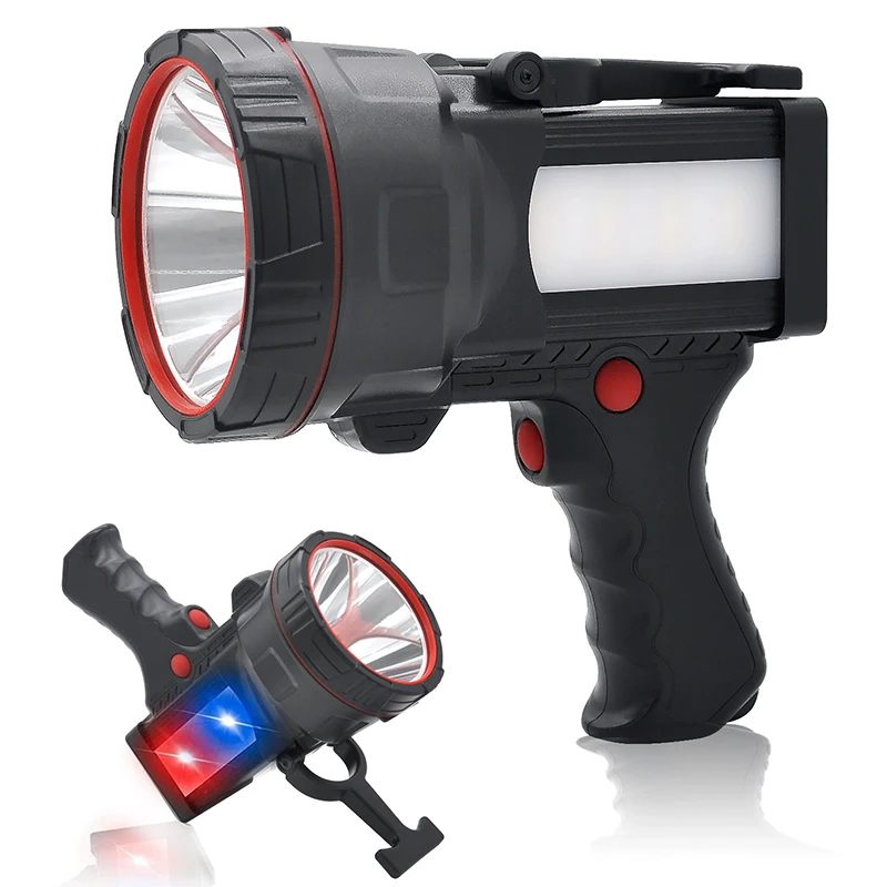 

High Lumen Flashlight Outdoor Handheld Spotlight Searchlight USB Rechargeable Work Light Super Bright Torch for Lighting