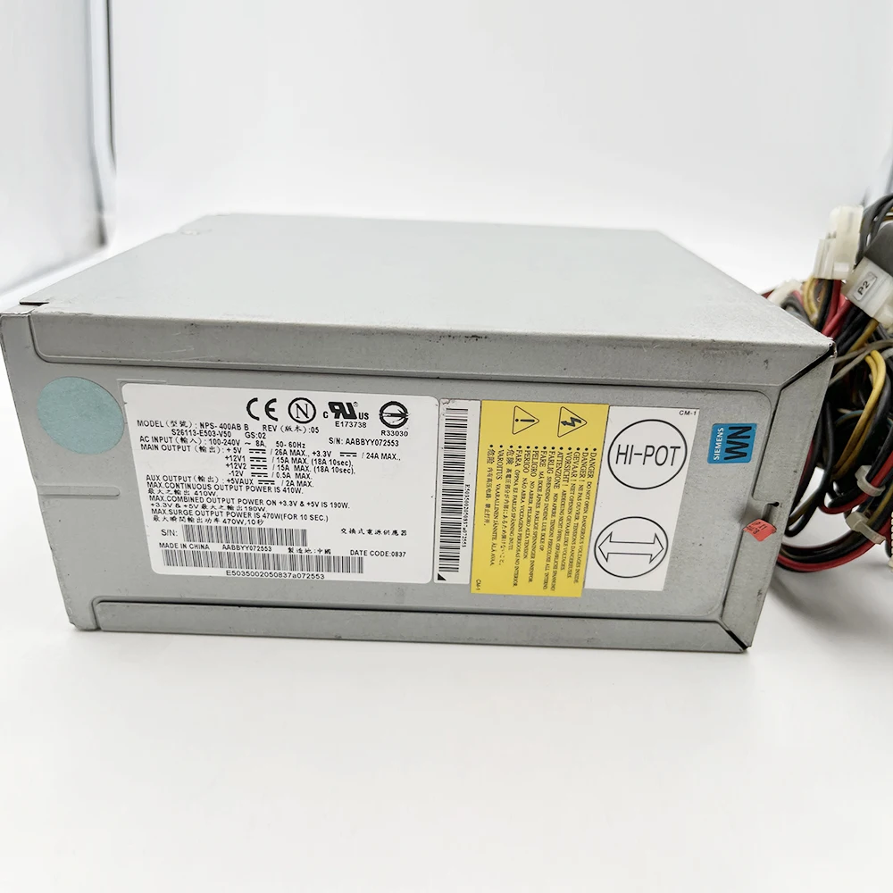 Industrial Computer Power Supply For Siemens S26113-E503-V50 400W NPS-400AB B