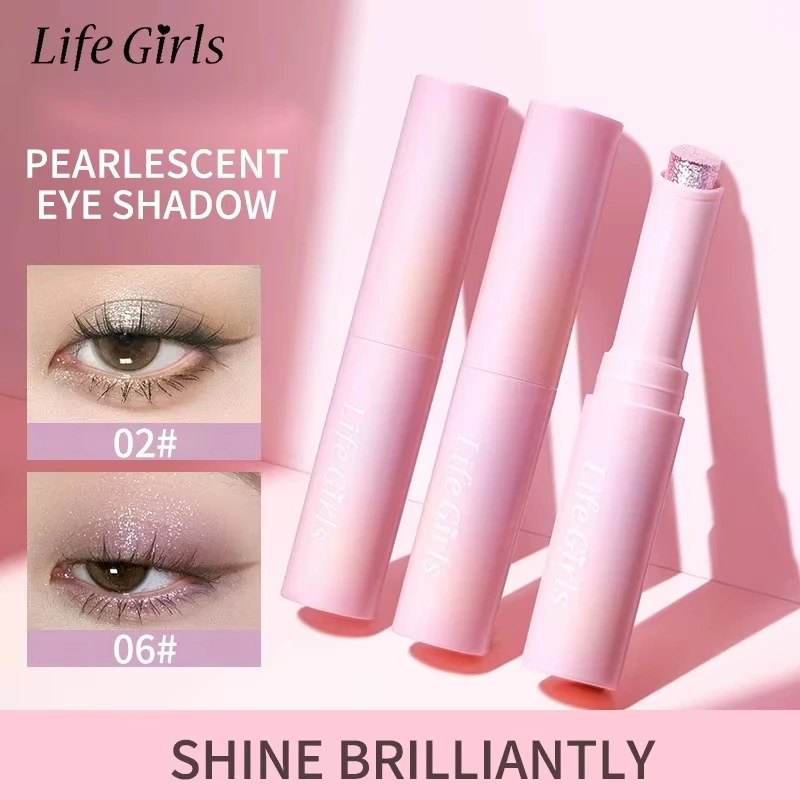 Wasserartiger Jelly Eyeshadow Stick Perlglanz-Glitzer Hochglänzender Lidschatten Kristallglänzender mehrfarbiger Lidschatten-Highlighter-Stick