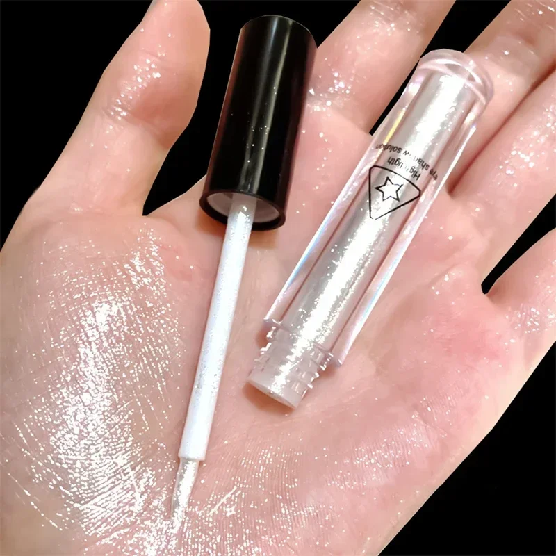 Heallor Glitter Glanzende Vloeibare Oogschaduw Eyeliner Ogen Make-Up Metallic Eyeliner Pen Langdurige Waterdichte Oogschaduw Party Make