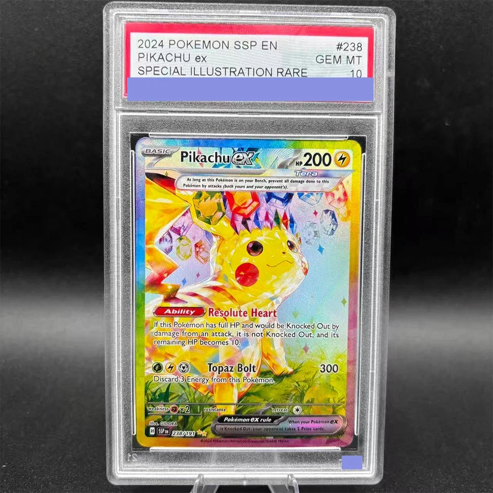 DIY TCG Collection Card Rating Card 2024 SSP EN 238/191 SAR Copy 10Points Rating Card Anime Game Card Gift Toy