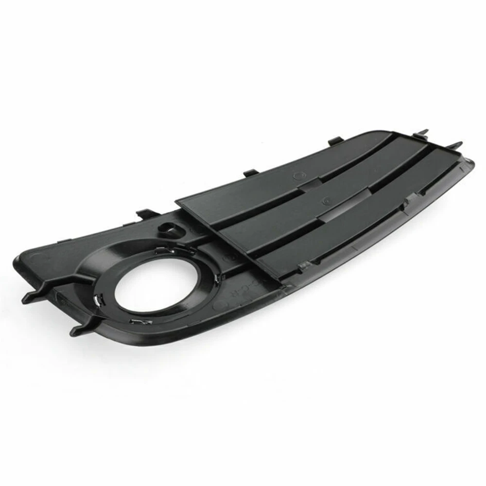 Right Side Matte Black Fog Light Grill Chrome Ring S-Line Bumper For- A4 B8 S-LINE S4 2008-2012 8K0807682C