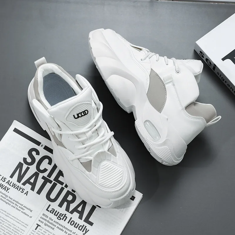 

High Quality Men White Sneakers Shoes for Teenagers Fashion Soft Soled Men's Sneakers Light Platform Sneakers Zapatillas Hombre