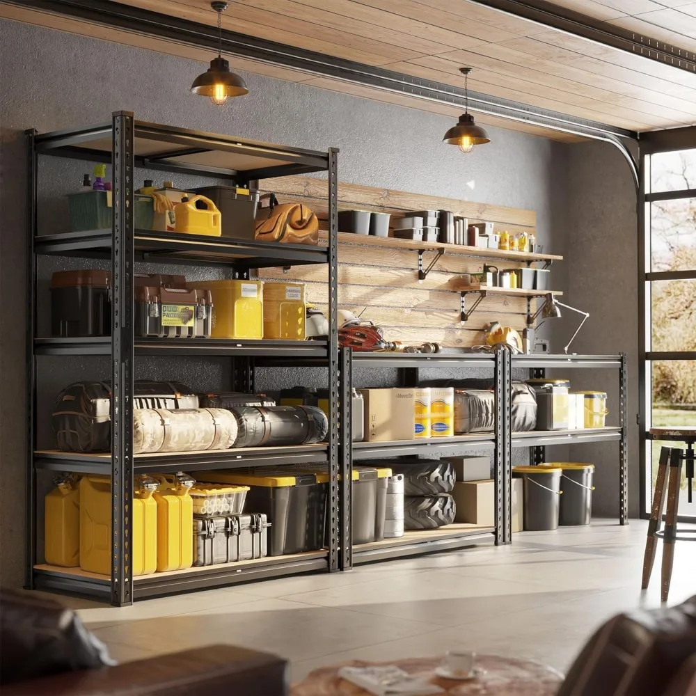 Heavy Duty Storage Rack 2400 LBS Capacity Garage Shelving Unit 16x35.5x72 Inch Metal Shelves Free Standing image 2