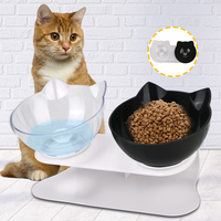 Durable Double Bowls Protection Cervical With Raised Stand Non-slip Pet Food Water Feeder Cat Bowl Dog Bowl