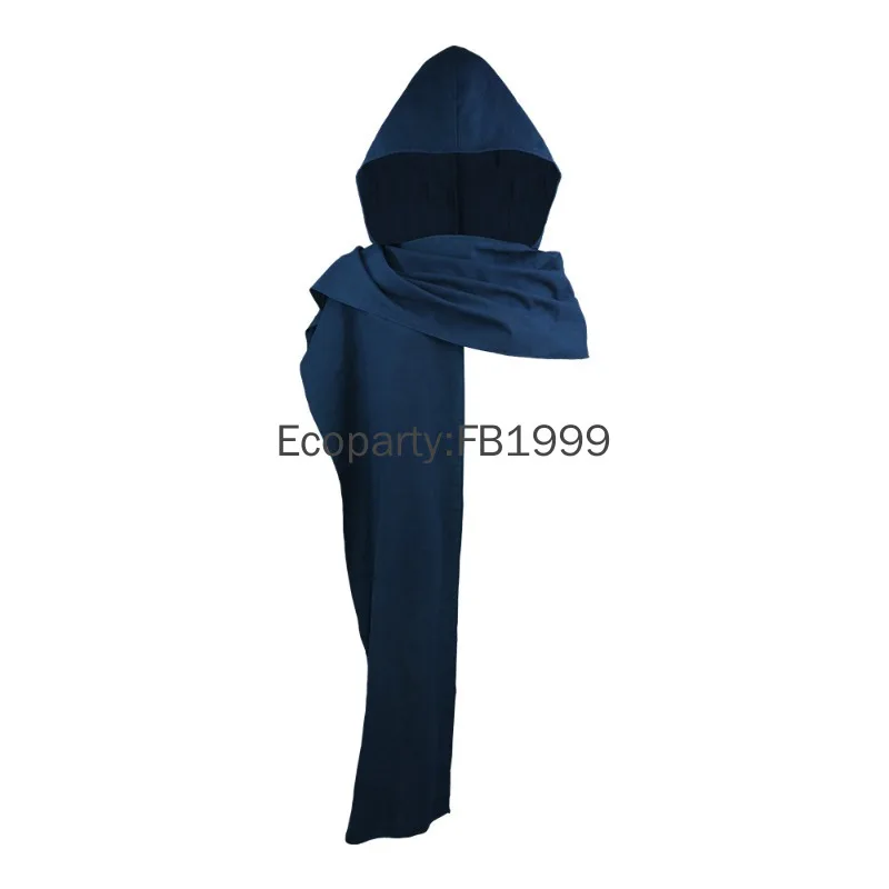 Adult Medieval Pirate Retro Hood Scarf Black Green Wrap Cloak Renaissance Men Halloween Masquerade Party Costume Shoulder Cowl