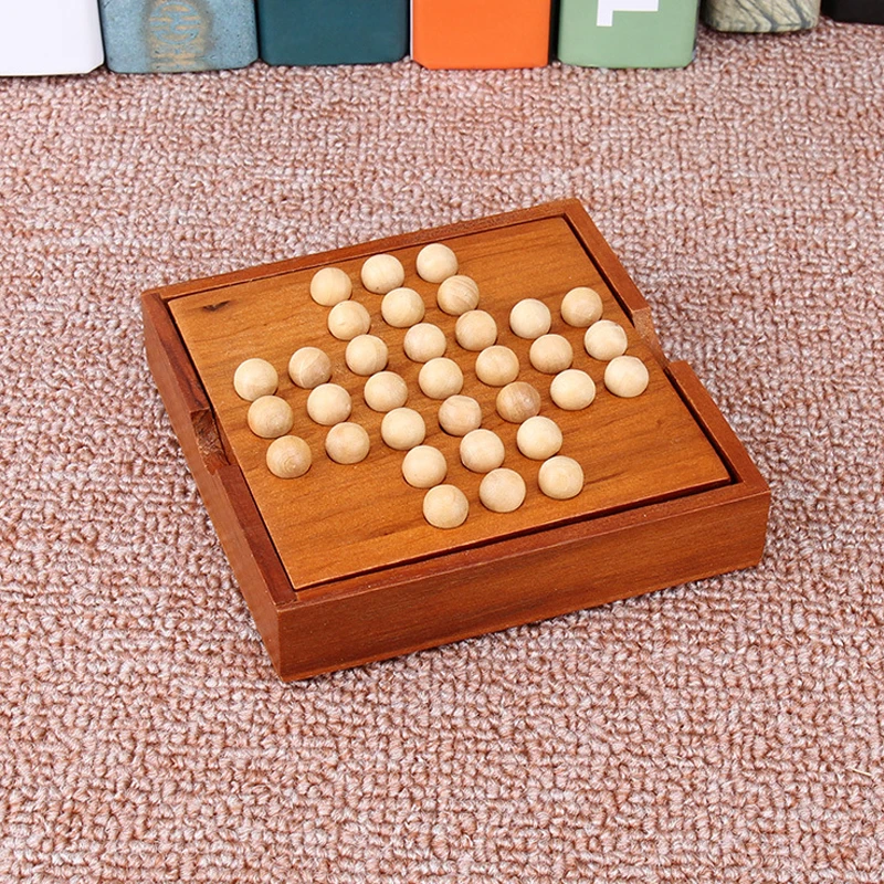 Juegos De mesa De rompecabezas De estrategia solitaria con clavija De madera para adultos y niños, desafíos lógicos IQ, fiesta, diversión familiar, Juegos De Mesa Divertidos