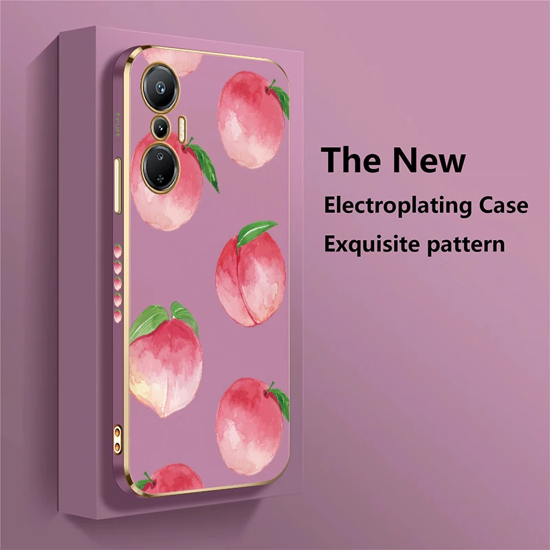 حافظة لهاتف انفينيكس هوت 11S 11 2022 10 Lite 10i 10S NFC 10T 12 9 Play 8 تصفيح غطاء نمط الخوخ من البولي يوريثان #3