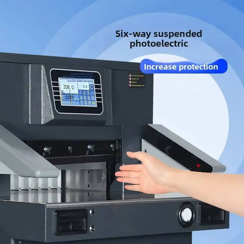 

7Inch Touch Screen CNC Dual Guide Rail Push Paper Trimmer Fully Automatic Hydraulic Programmable Cutter