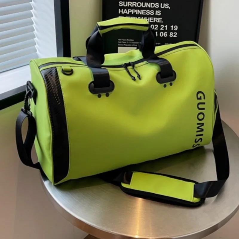 

Простая стильная дорожная сумка-тоут, большая вместительная сумка для багажа, женские сумки для хранения, разделительная сумка на плечо для влажной/сухой уборки с отделением для обуви