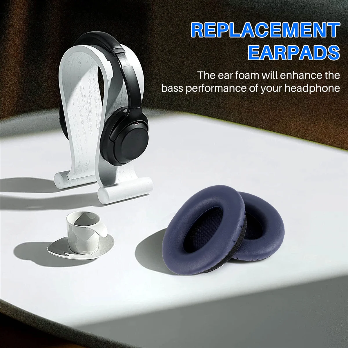 Almohadillas de repuesto para auriculares silenciosos 35 (QC35) y QuietComfort 35 II (QC35 II), color azul