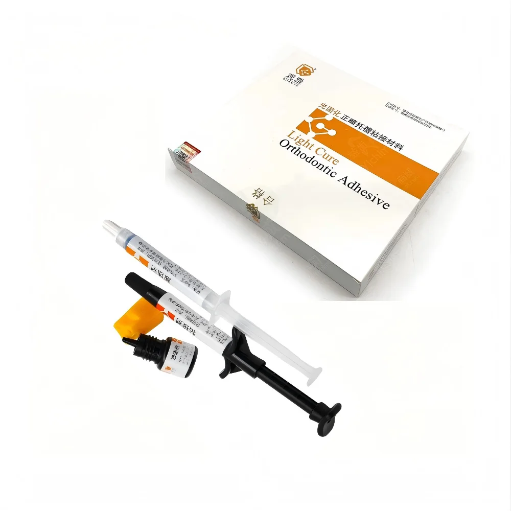 

GuanYa Dental Orthodontic Adhesive Kit High Bond Strength Bracket Bonding Resin for Metal and Ceramic Brackets Light Cure