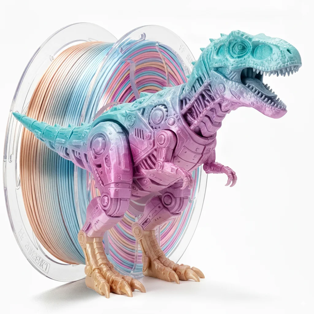 

Silk Rainbow Gradient PLA Filament 1.75mm Silk & Matte Finish 3D Printer Filament Candy Color PLA 3D Printing Accessories