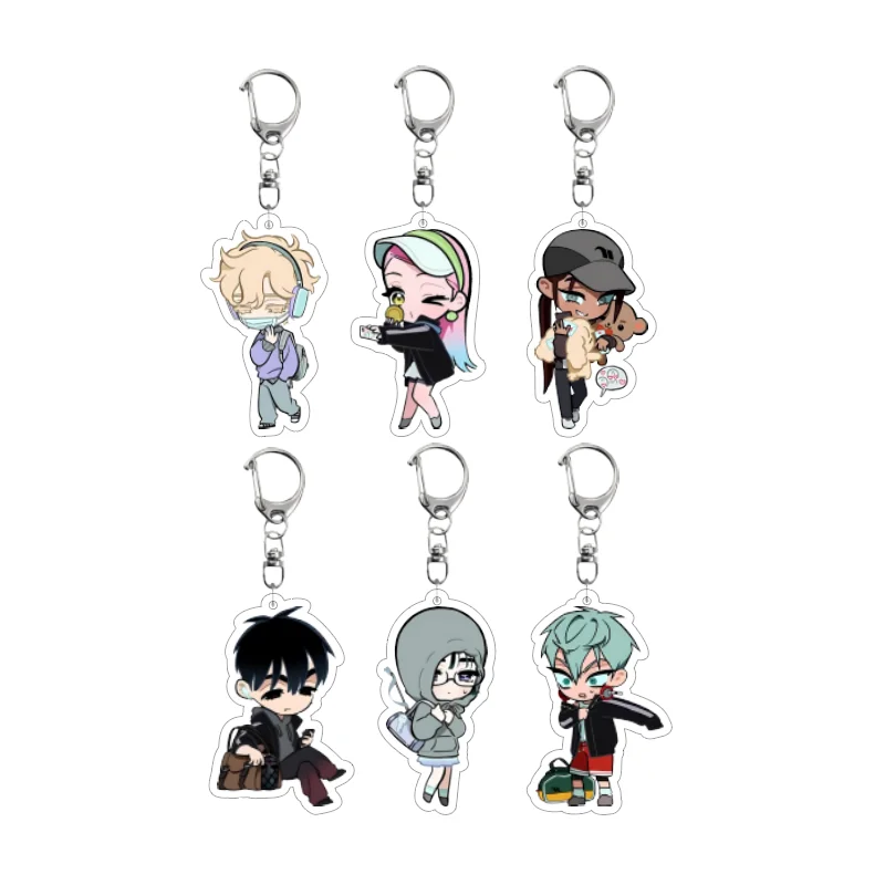 Anime ALIEN STAGE Keychains Pendant Car Key Chain Acrylic St