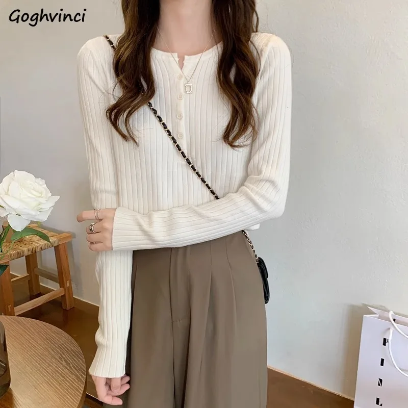 

Japanese Style Pullovers Women Inner Casual Minimalist Stylish All-match Harajuku Trendy Lazy Autumn Knitwear Daily Classic Ins