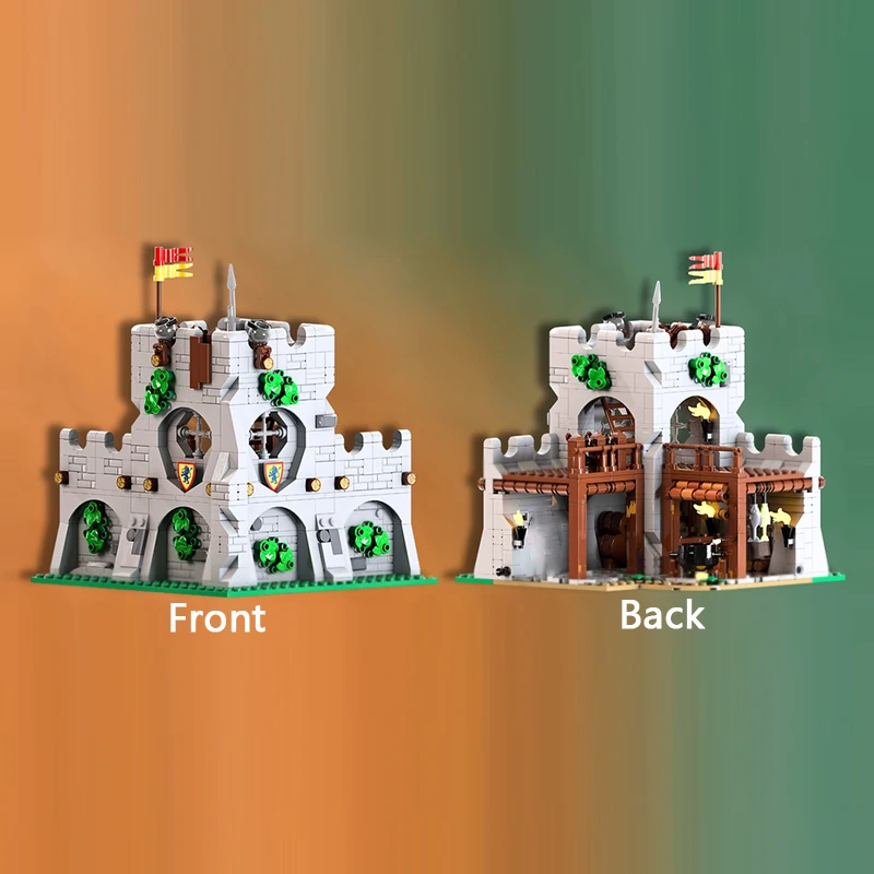중세 성 모델 MOC 빌딩 벽돌 주방 및 와인 저장고 모듈 형 기술 선물 휴일 조립 어린이 장난감 정장