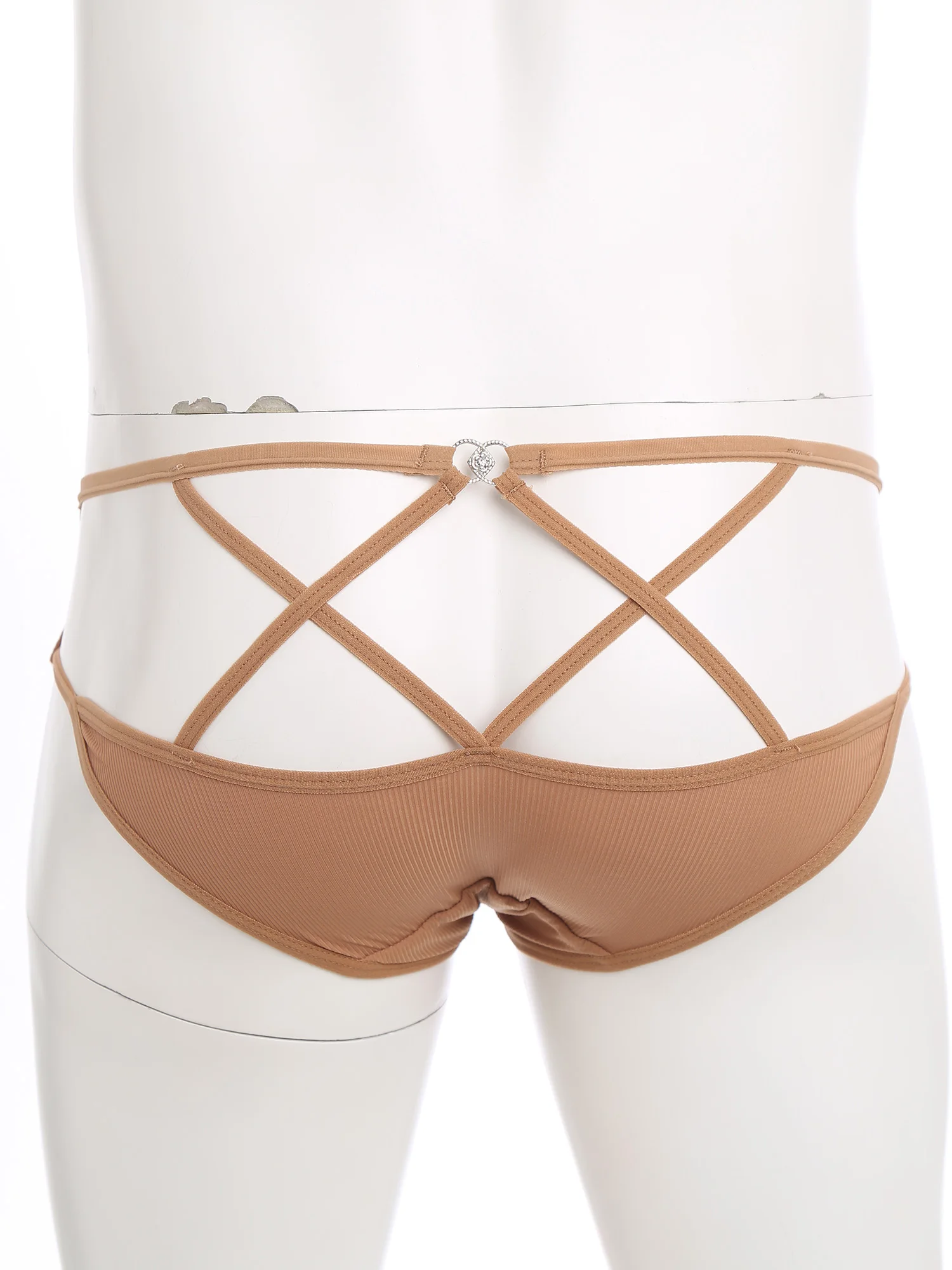 Men's Floral Lace Closed/Opened Crotch Lingerie with Bow