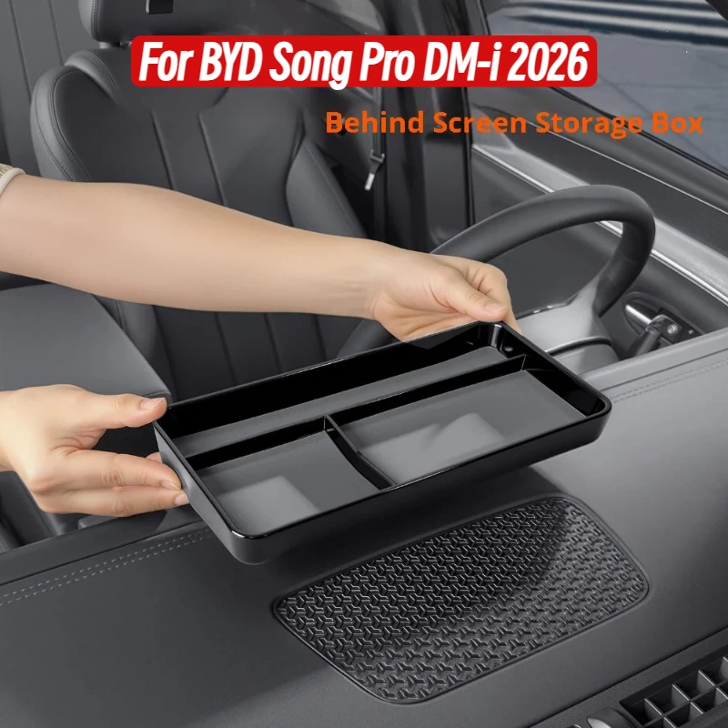 

For BYD Song Pro DM-i 2026 Behind Screen Storage Box Dashboard Organizer Tray Interior Modified Accessories