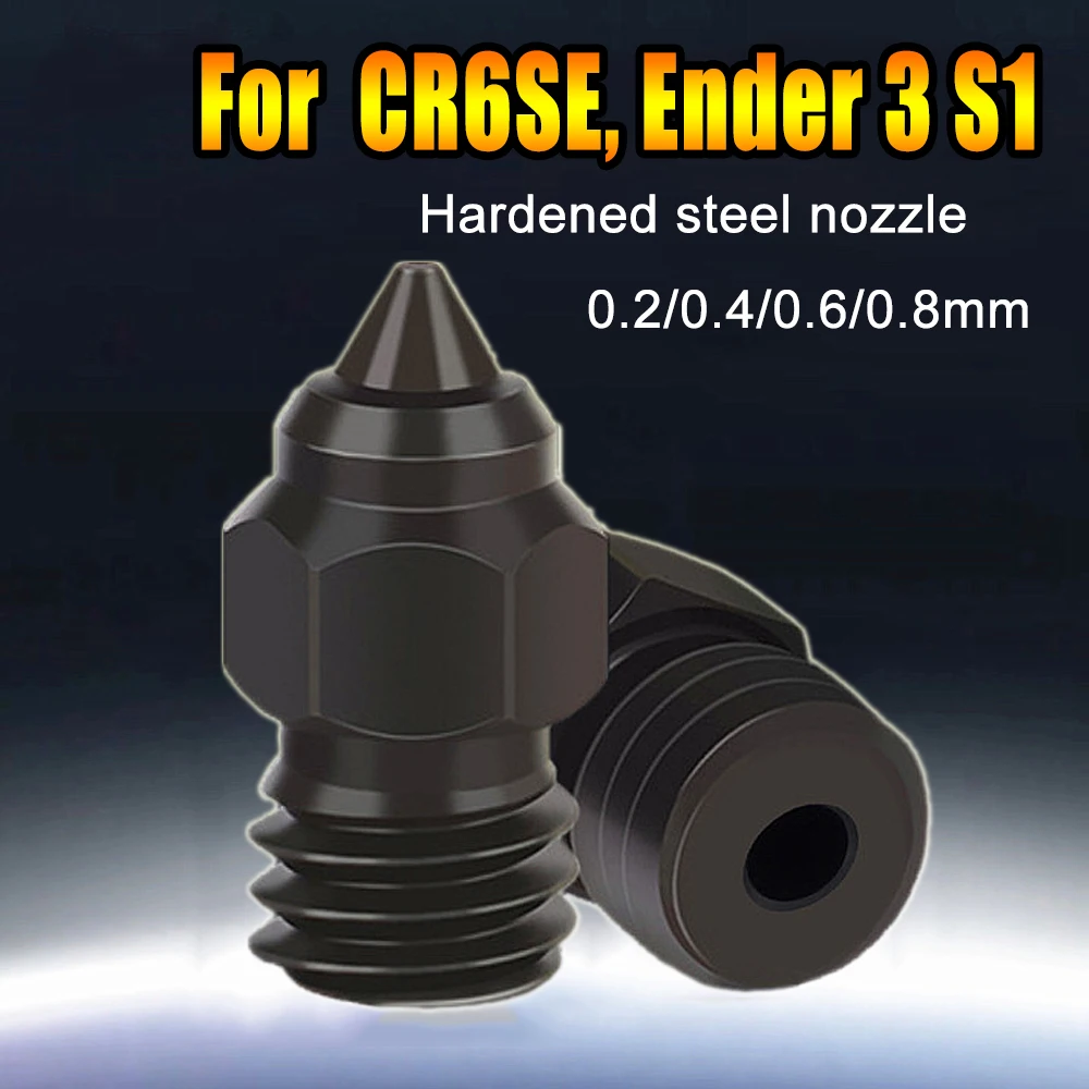 For CR-6 SE Ender-3 S1/Pro Nozzle Hardened Steel Nozzles 3D Printer Accessories for Creality Ender-5 CR10 Sprite Extruder Nozzle