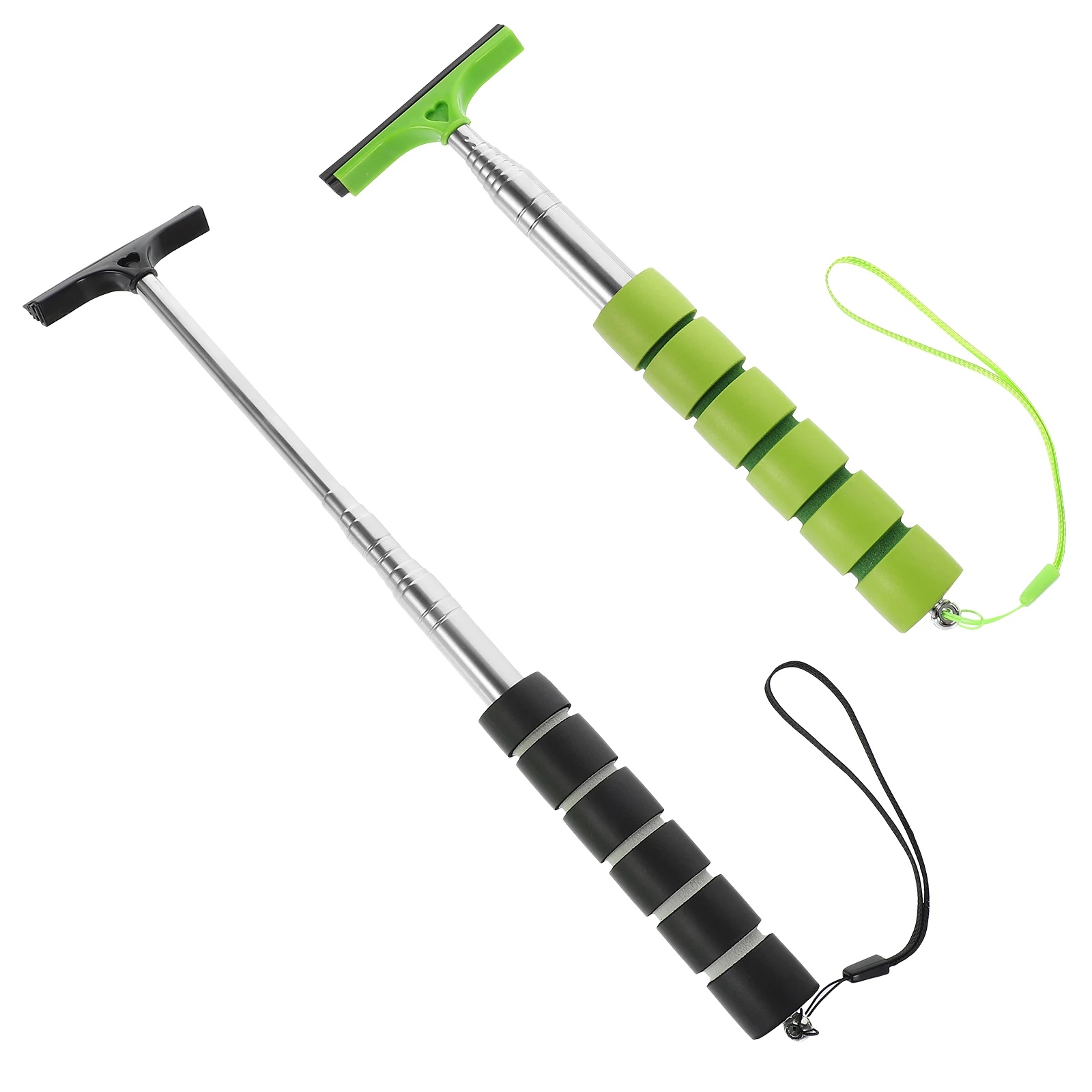 

2pcs Car Rearview Mirror Wiper Retractable Multi-Purpose Window Squeegee Durable Easy Installation Automotive Cleaning Tool
