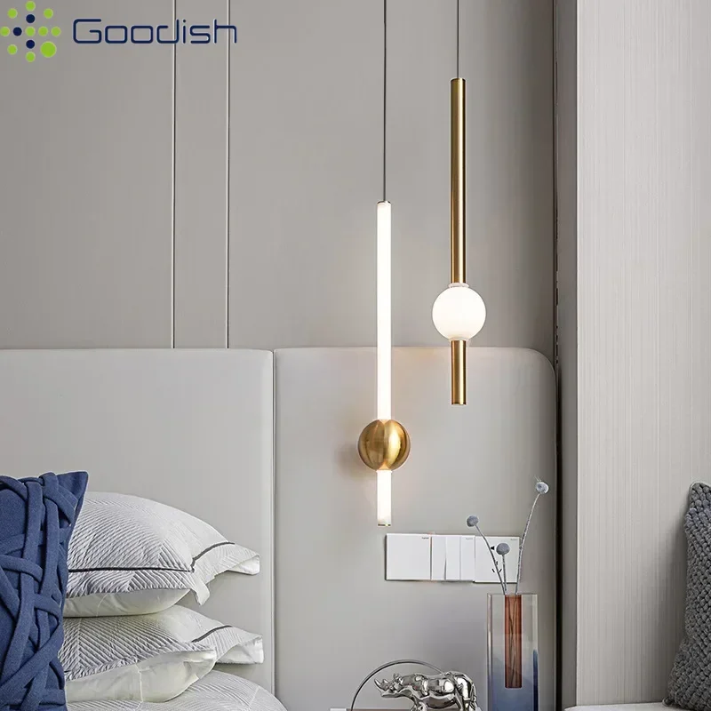 

Simplicity Modern Nordic Background Long line Art Creative Lamps LED Pendant Lights for Living Room Home Decoration Chandelier