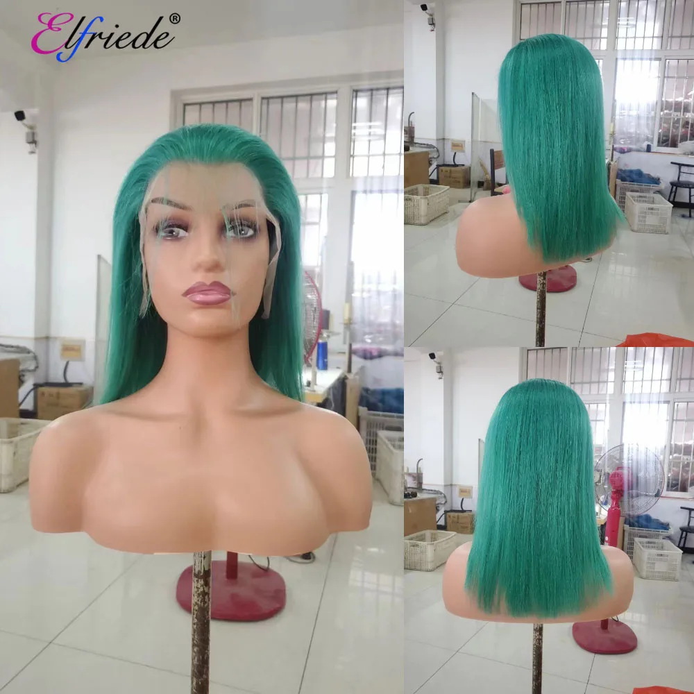 

Elfriede Straight Green Bob Wig Lace Front Human Hair Wigs 4x4 Lace Closure 13x4 13x6 Lace Frontal Short Bob Hair Wigs for Women