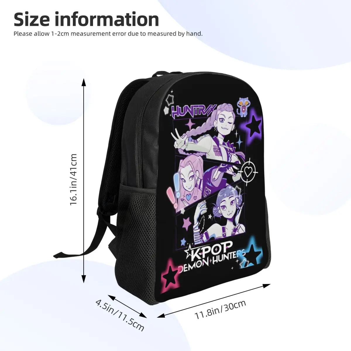 Aangepaste Kpop Hunter Demons Laptop Rugzak Dames Heren Basic Boekentas voor School Student Huntrix Bag