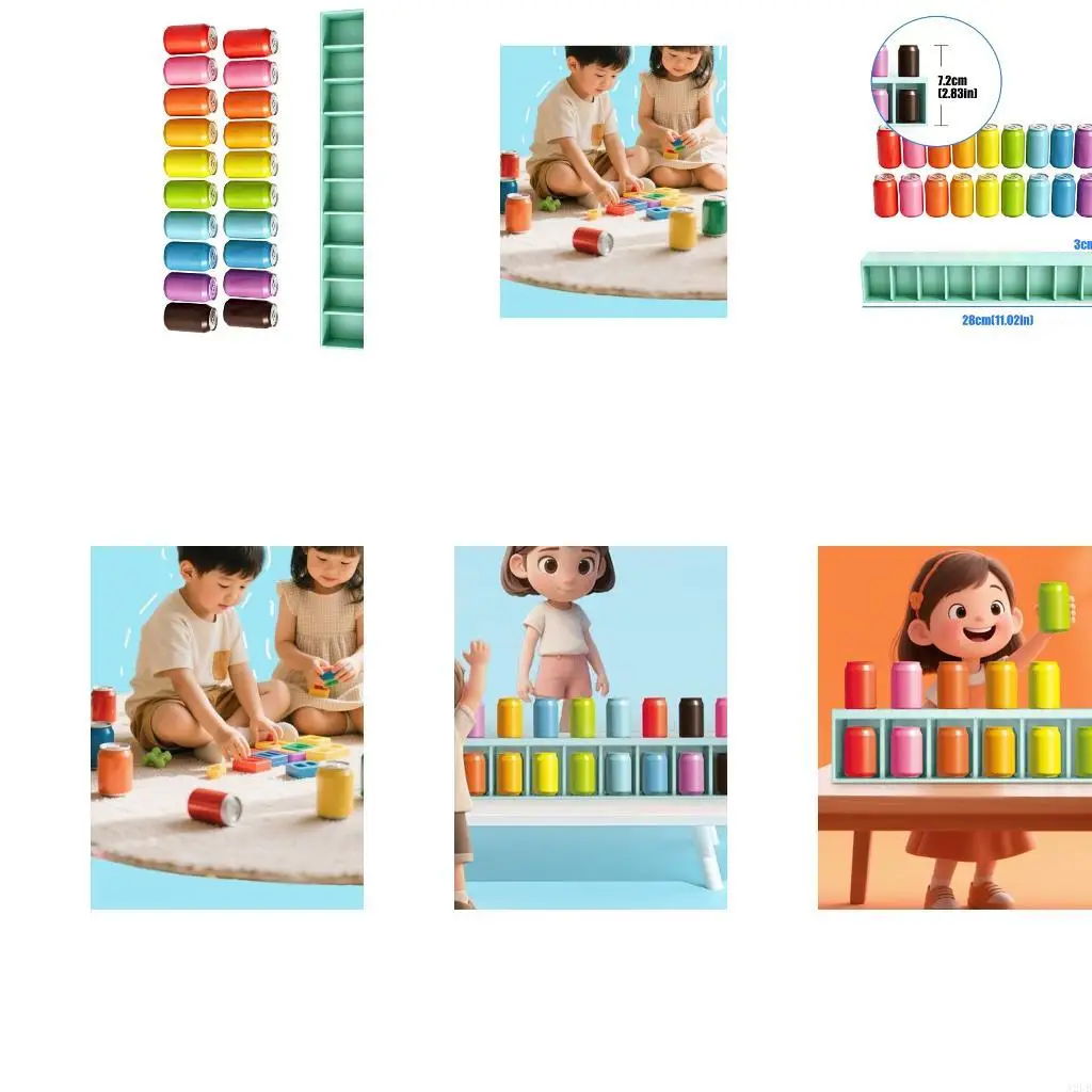 Color Matching Memory Game Toy Drink Bottle Pairing Challenge Toy For Children Hand and Eye Training Party Fun Activity A2UB
