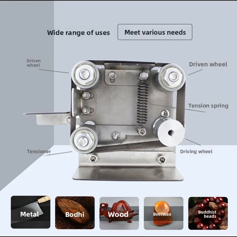 Mini Electric Belt Sander Bench Top Variable Speed Multifunction Polisher Grinder Sharpener for Knife Tool Wood Metal DIY