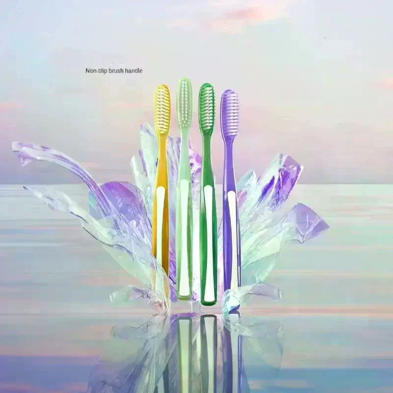 /ACR/Black White And Gray High End Color Combination Pack Long Large Head Toothbrush Hard Deep Cleaning For Adults 1/3/4 PCS