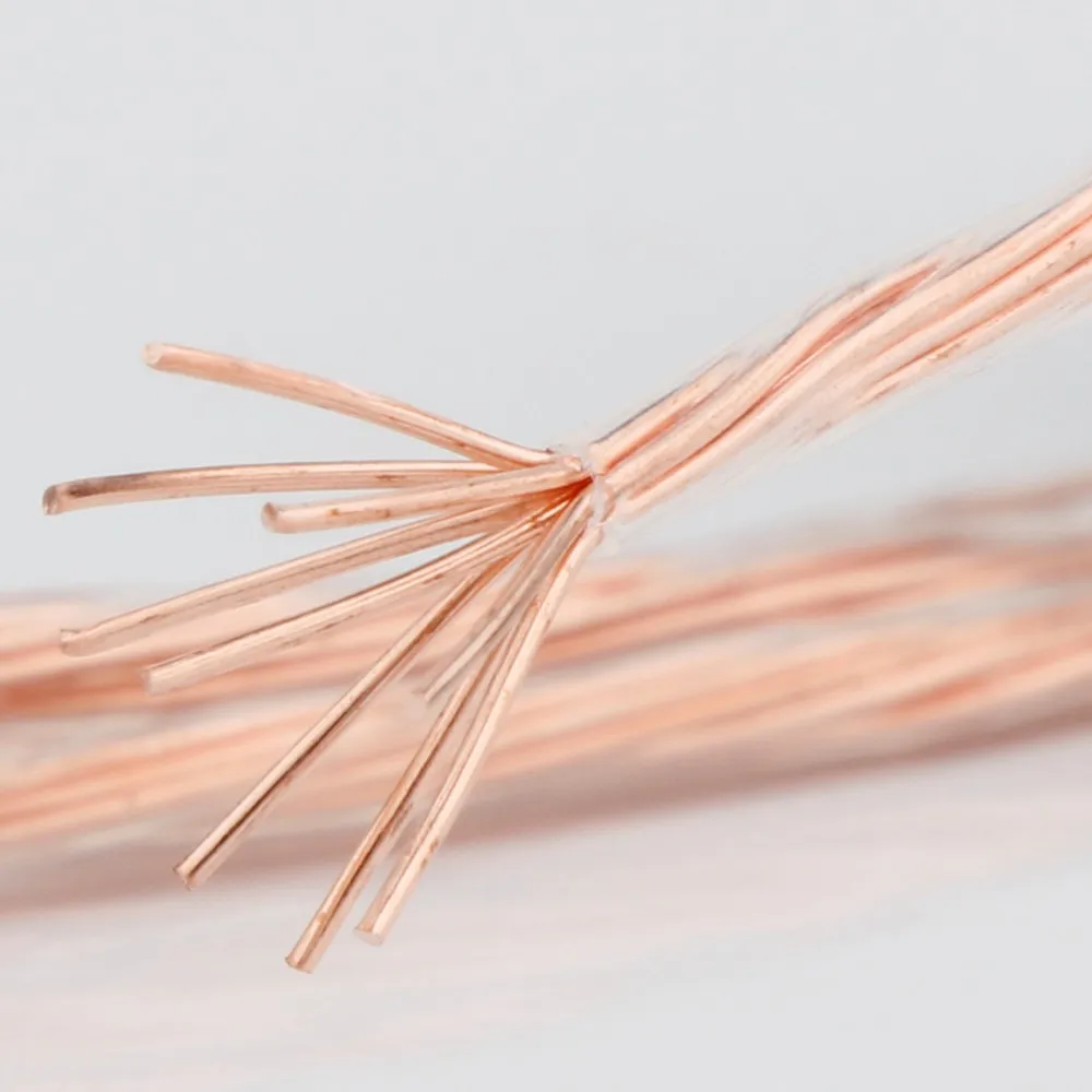 Preffair 9 Core 7N OCC Single Crystal Copper Speaker Audio Cable High Purity Hifi Amplifier Upgrade Speaker Line 1.6 Square