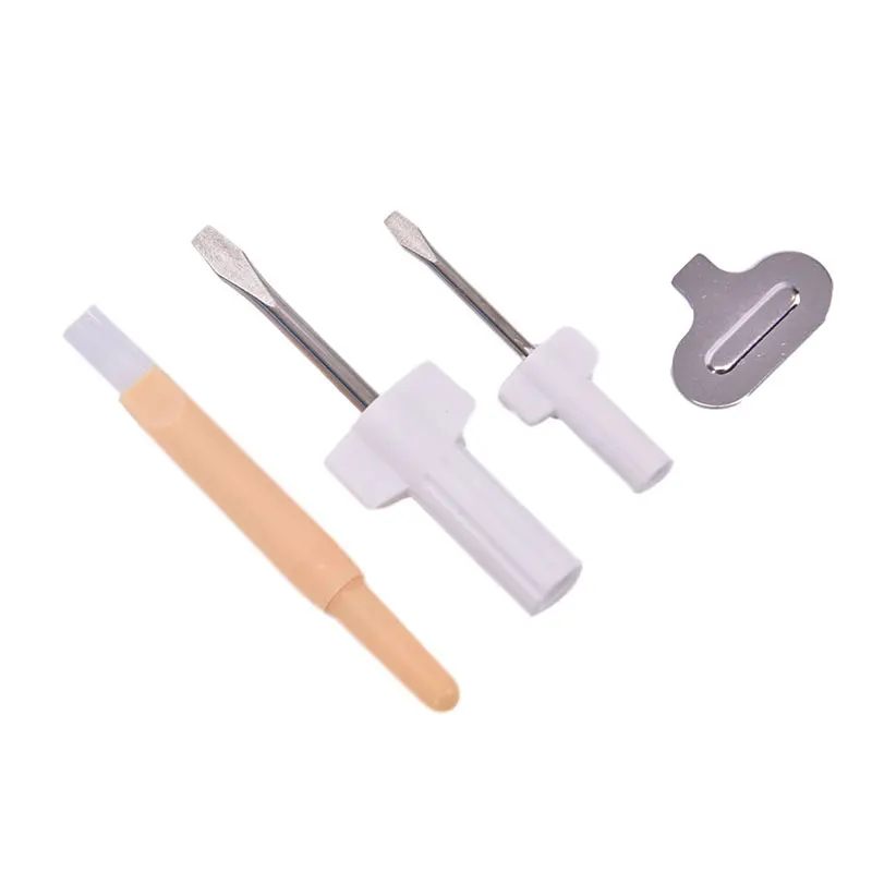 [4 Pcs/set Needle Plate Driver Sewing Screwdriver Cleaning Brush Sewing Repair Tool for Sewing Machine Repair Accessories]